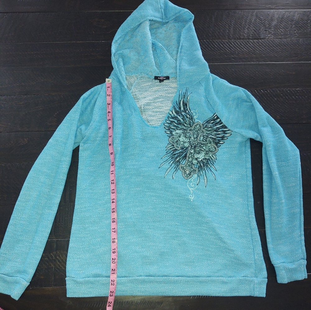 XL Ransom Blue long sleeve Hoodie